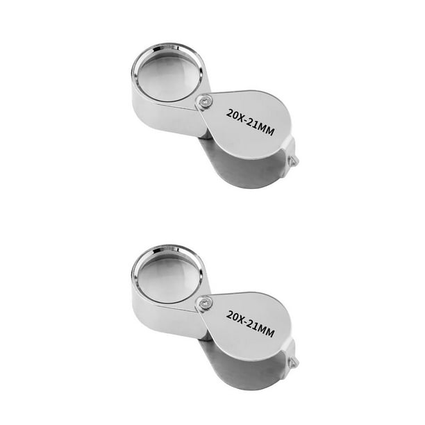 Speravity Lupa de aumento para joyería, Mini lupa de cristal para ojo, Kit de reparación plegable para joyería, sellos de aumento, relojes de monedas 20X 2piezas Speravity CBP097517