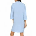thumbnail image 4 of CHUANK Cache-Maillot Manches 3/4 T-Shirts à Col en V pour Femmes Cache-Maillot Hauts d'Été, 4 of 7