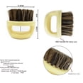thumbnail image 2 of Vintage oil hair comb beard brush beard modeling comb care cleaning bristle hair brush ring brush broken hair cleaning brush-Beige, 2 of 5
