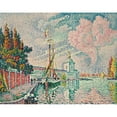 thumbnail image 3 of Paul Signac 24x20 Black Modern Framed Museum Art Print Titled - La Dogana, Venise (1923), 3 of 5