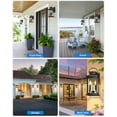 thumbnail image 5 of VIANIS Large Outdoor Light Fixture Wall Mount, Dusk to Dawn Front Door Exterior Wall Sconce Lantern Oil Rubbed Bronze Gold Trim, E12 2-Light Farmhouse Outside Wall Lights for House Porch Patio Garage, 5 of 11