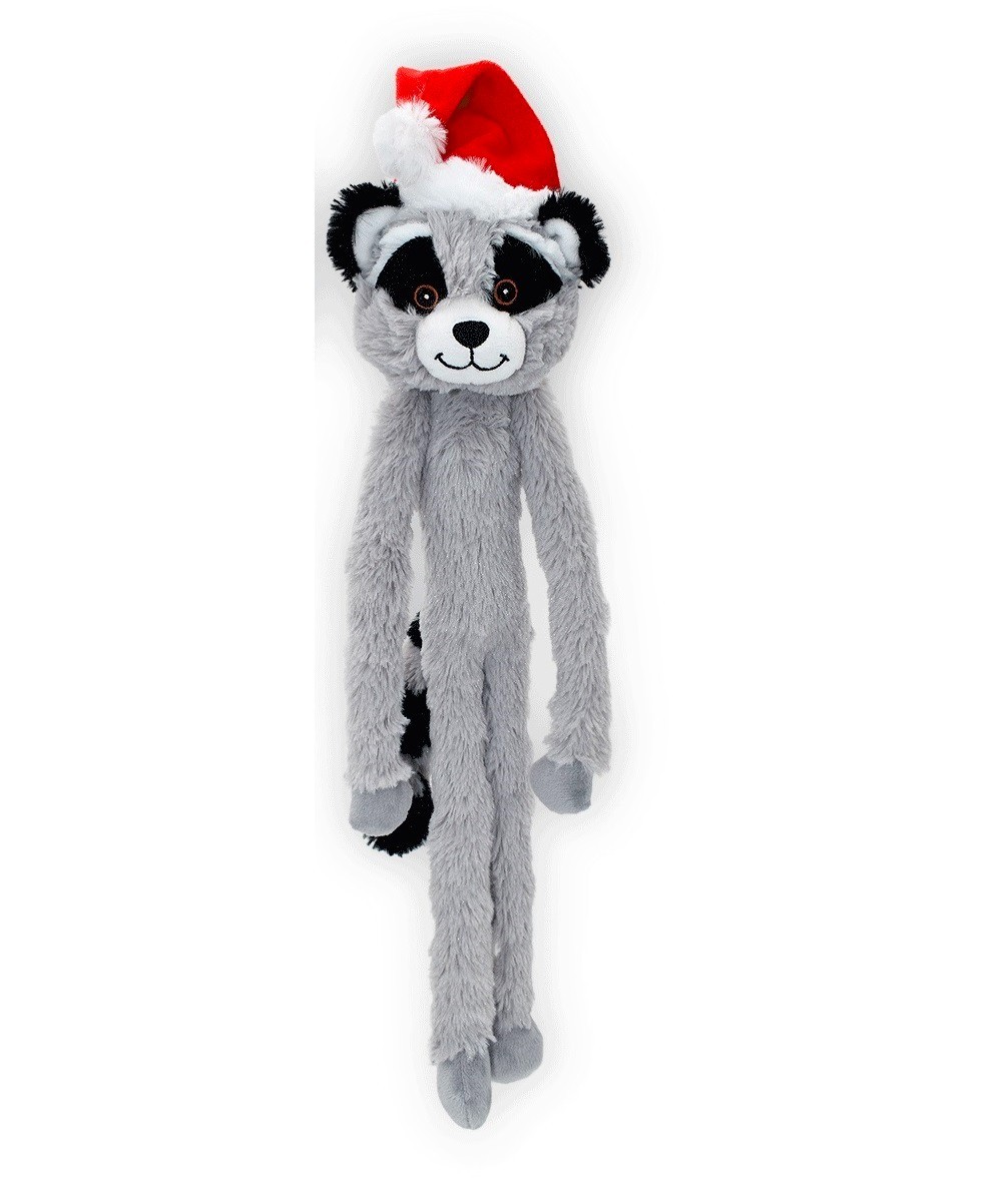 Long Dog Toys Super Cute 18 Inch Swinging Interactive Santa Hat Holiday Animals (Brown Bear)
