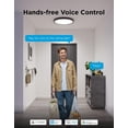 thumbnail image 4 of Govee Smart Ceiling Light, RGBIC LED Ceiling Light Fixture, 2400LM Flush Mount Light Fixture, DIY Colors, Works with Alexa, 2200K-6500K Ceiling Lights for Bedroom, Living Room, 12 Inch, 1 Pack,Black, 4 of 9