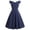 Navy, variant on Fesfesfes Women Gowns Off Shoulder V Neck Vintage Solid Party Swing Dress or
