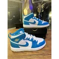 thumbnail image 1 of N I-K-E A i r-Jor-dan 1 Mid Aquatone White Shoes DQ8424-400 GS Size 12c, 1 of 6