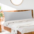 thumbnail image 1 of PiccoCasa Brushed Body Microfiber Zippered Pillowcase Light Gray 20"x48", 1 of 7