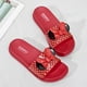 thumbnail image 1 of Zapatillas de verano de Disney con lazo de Minnie Mouse para mujer, antideslizantes, a la moda, para el hogar, el baño, el hogar, ropa interior y exterior, ocio en la playaRojo32 Deng Xun unisex, 1 of 2