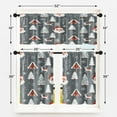 thumbnail image 5 of Christmas Winter Santa Cool Kitchen Curtains Window Curtains and Valances Set 36 Inch, Deer Happy Snowflake Xmas Tree Short Tier Curtain for Kitchen, Grey Christmas Small Kitchen Decor, 5 of 6