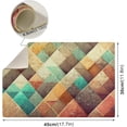 thumbnail image 3 of SKYSONIC Multicolored Triangles Dish Drying Mat PU Leather Drying Pad for Kitchen Water Absorption Heat Resistant Home Decoration Mat 17.7×11.8 IN, 3 of 6