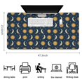thumbnail image 5 of Long Mouse Pads for Desk,Dark Blue Sun Moon Star Pattern Desk Mats on Top Of Desks, Desk Mouse Pad Extra Large with 3mm Non-Slip Base and Stitched Edge for Gaming,Office,Work,Home 47.3"x23.6", 5 of 6