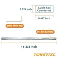 thumbnail image 5 of POWERTEC Track Saw Guide Rail Accessory Kit for Festool, Makita and DeWalt, Includes 2PK 118" Guide Rail Splinter Guard Replacement Strip and Set of 4 Guide Rail Connectors (72049), 5 of 9