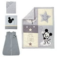 Disney Baby Mickey Mouse Gray/Yellow 4Piece Crib Bedding Set by Lambs