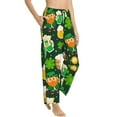 thumbnail image 2 of Uemuo St Patrick's Day10 Pattern Women's Wide Leg Palazzo Lounge Pants with Pockets Light Weight Loose Comfy Casual Pajama Pants-Large, 2 of 9