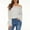 White, variant on PATLOLLAV Tops for Women,Fashion Woman Cold Shoulder Long Sleeve Autumn Print Hollow Out Blouse Tops