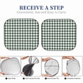 thumbnail image 6 of Naloa Scottish Checkered Print 2-Piece Windshield Sunshade,Foldable Car Front Window Sun Shades,for Most Sedans SUV Truck-Large, 6 of 6