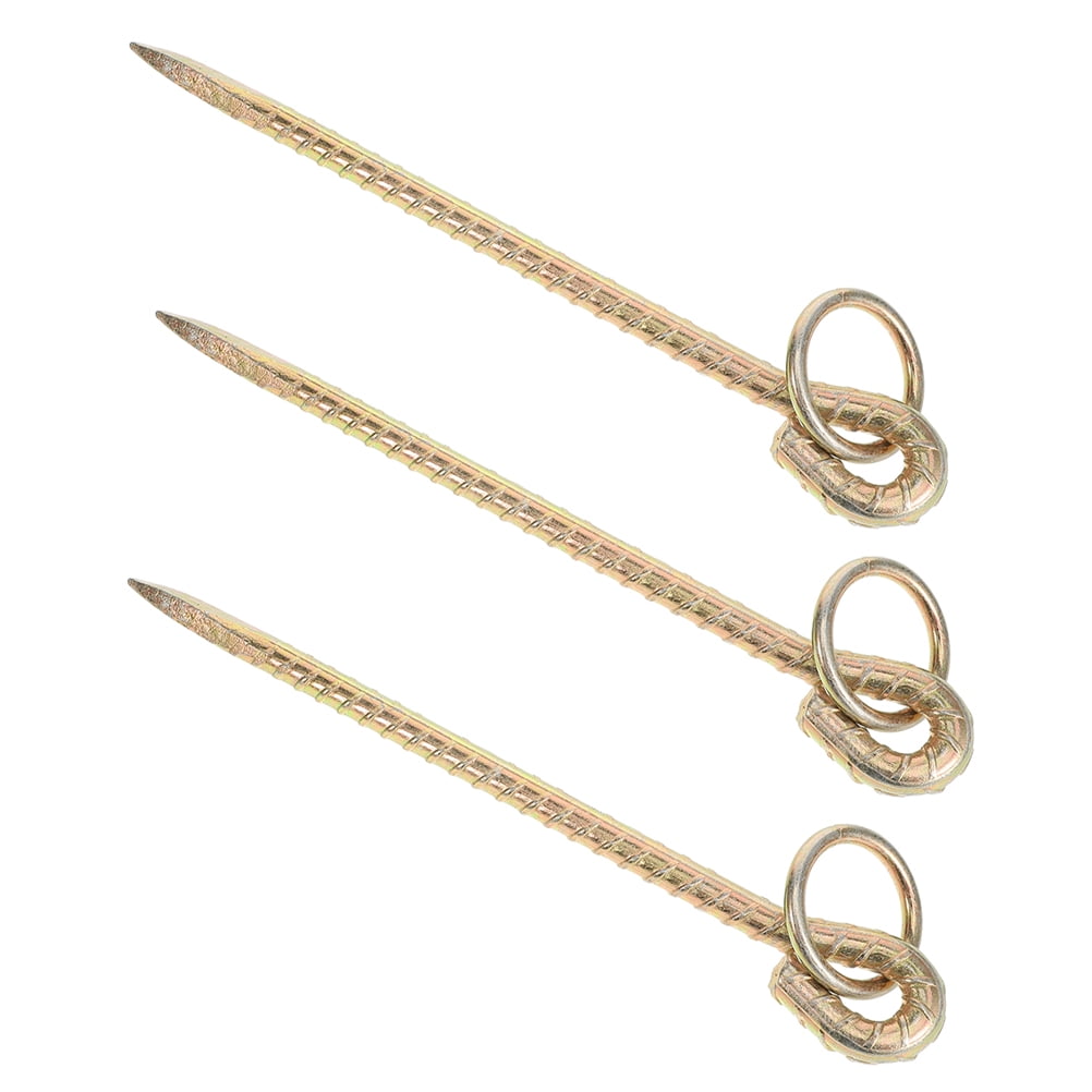 AURARMLET 3Pcs Outdoor Dog Leash Ground Anchor Heavy Duty Iron Spiral Stake for Farm Use