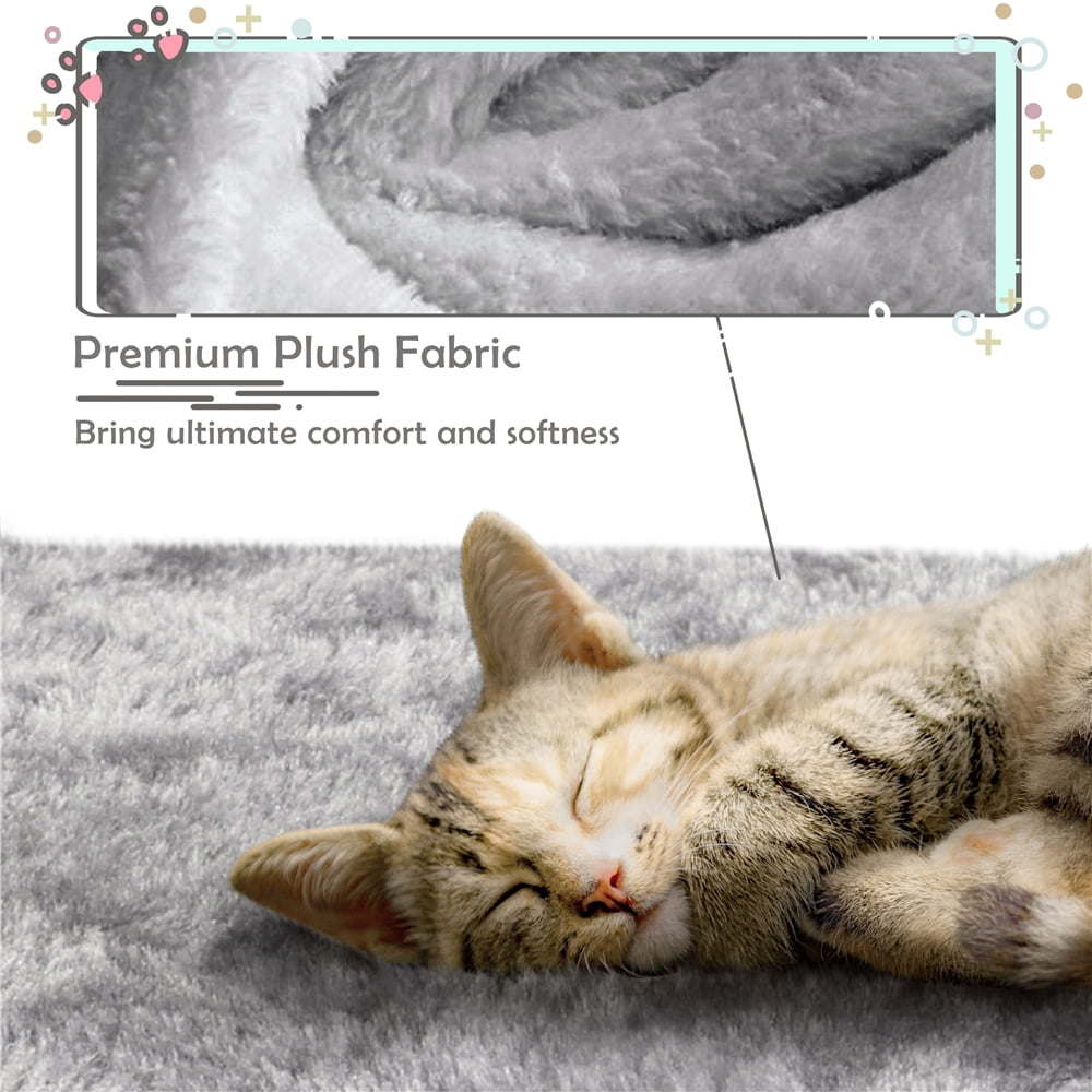 Yaheetech 46'' Multilevel Cat Tree with Cat Condo & Scratching Posts, Light Gray
