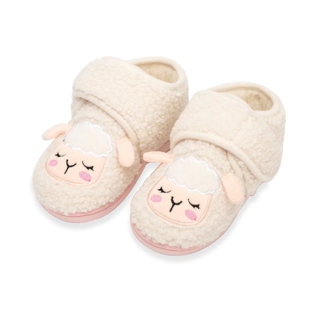 Boys Girls House Slippers Kids Warm Home Shoes Toddler Fuzzy Wool-Like House Shoes Indoor Outdoor Slippers, Size 10