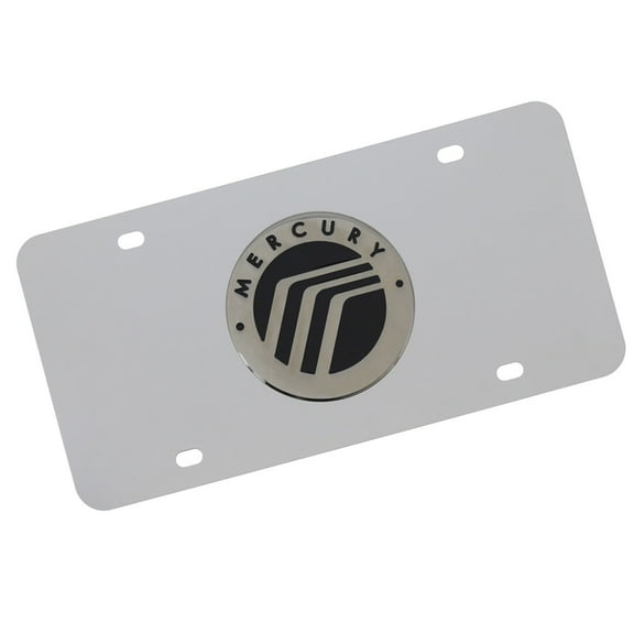 Mercury 3D Logo Chrome Stainless Steel License Plate