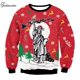 thumbnail image 3 of Jersey de gran tamaño para hombre, sudaderas de Navidad feas, chándal de cuello redondo, ropa de calle Vintage de dos piezas falsas, 3 of 4