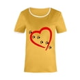 thumbnail image 3 of GERsome Valentines Day Cute Dog Paw Print T-Shirts Love Heart Short Sleeve Shirts Women's Casual Dog Lover Tee Blouse, 3 of 6
