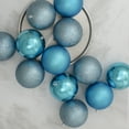thumbnail image 2 of Northlight 12ct Shatterproof 4-Finish Christmas Ball Ornament Set 4" - Turquoise, 2 of 3