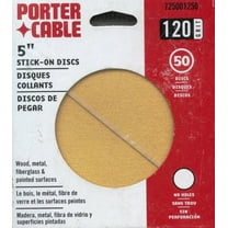 Porter-Cable 725001250 Sanding Disc 5" Stick-On 120 Grit 50 Pack N PC-725001250