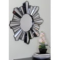 thumbnail image 4 of Northlight 25" Sparkling Sunburst Matte Black Round Wall Mirror, 4 of 4