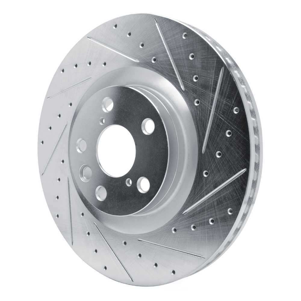 Dynamic Friction Company 631-75055D DFC Brake Rotor - Drilled And Slotted - Silver