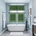 thumbnail image 3 of Green Retro Greek Key Kitchen Curtains Sets for Windows 24 Inch Length, Geometric Greece Ancient Rustic Rod Pocket Window Treatments Tier Curtains and Valances Set for Bedroom/Bathroom, 3 of 8