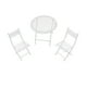 thumbnail image 1 of Juego de 3 minimuebles de villa DIY, escala 1:12, adorno para el hogar, exquisito conjunto de muebles de jardín para exterior, mesa y silla de hierro creativas (blanco), 1 of 6