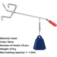 thumbnail image 5 of 25Pcs 100Mm Cross Panel Hooks Slat Wall Retail Display Shop Board Fits Chrome Hanger 1-1.5Kg Loading Metal, 5 of 5