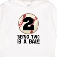 thumbnail image 3 of Inktastic 2nd Birthday Baseball 2 Year Old Boy Toddler Hoodie, 3 of 4
