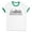 White/Kelly Green, variant on Skyline Barcelona Ringer Tee Shirt Unisex Large White/Black