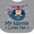 thumbnail image 4 of Inktastic My Nannie Loves Me Grandson Boys Baby Bib, 4 of 4