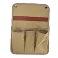 thumbnail image 1 of Bolsa de almacenamiento colgante, portátil, ligera, lateral, multifuncional, para reposabrazos de silla, para acampar al aire libre, picnic, color caqui, 1 of 14