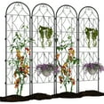 thumbnail image 1 of Gaderth Decorative Metal Garden Fence Panels, 75" Tall Trellis for Climbing Plants, Rust Resistant Outdoor Privacy Screen Plant Support for Roses Vines Patio Balcony Yard, Easy Assembly, 1 of 4
