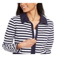 thumbnail image 2 of Karen Scott Women's Colorblocked Wing Collar Zip Front Jacket Blue Size Large, 2 of 3