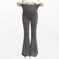 thumbnail image 7 of FAHXNVB Maternity Flare Leggings Over The Belly Buttery Soft Pregnancy Yoga Pants Stretchy Lounge Wear,XL, 7 of 7