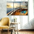 thumbnail image 4 of TISHIRON 3PCS Framed Sailing Boat Canvas Wall Art Set,36"x24" Wooden Sailboat Canvas Art Decor, 4 of 7