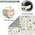 thumbnail image 4 of Floral Dish Drying Mat for Kitchen Counter,Plant Flower Botanical Drying Mats Super Absorbent Microfiber Dishs Pad Coffee Bar Mat Extra Large 18 X 24 Inch, 4 of 6