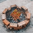thumbnail image 7 of Cooking Grill Grates, Replacement Cooking Grate for Small 30/40cm Grill, Cooking Grate and Charcoal Grate Replacement Parts Round Steel Grilling Rack Grid, 7 of 7