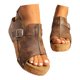 thumbnail image 2 of MKLEKYY Sandalias deportivas de Verano para Mujer, de Piel, Con Plataforma y Cuña, Sin Zapatos, 2 of 4
