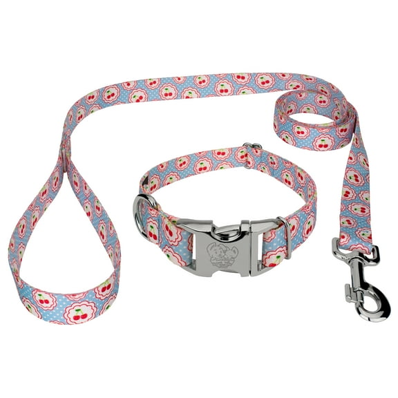 Country Brook Petz® Premium Cherry on Top Dog Collar and Leash Limited Edition, Small