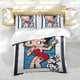 thumbnail image 5 of Betty Boop (2) Conjunto de sábanas temático, trío de piezas, cómodo y amigable con la piel, diseño único, regalo de decoración para el hogar para familiares, amigos y fans,135X200cm, 5 of 6