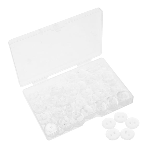 BEADCEST 100Ud Botones Redondos De Resina Transparente Para Camisas Con Fácil Manual