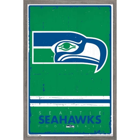 NFL Seattle Seahawks – Retro Logo 15 Wall Poster 22.37 x 34 Framed NFL Seattle Seahawks – Retro Logo 15 Wall Poster 22.37 x 34 Framed