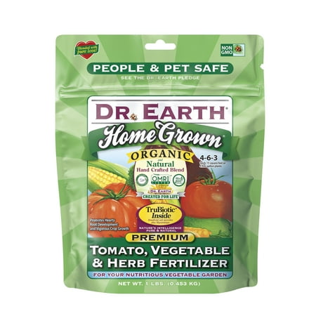 Dr. Earth Organic & Natural MINI's Home Grown Tomato, Vegetable & Herb Fertilizer, 1 (Best Fertilizer For Herbs And Vegetables)
