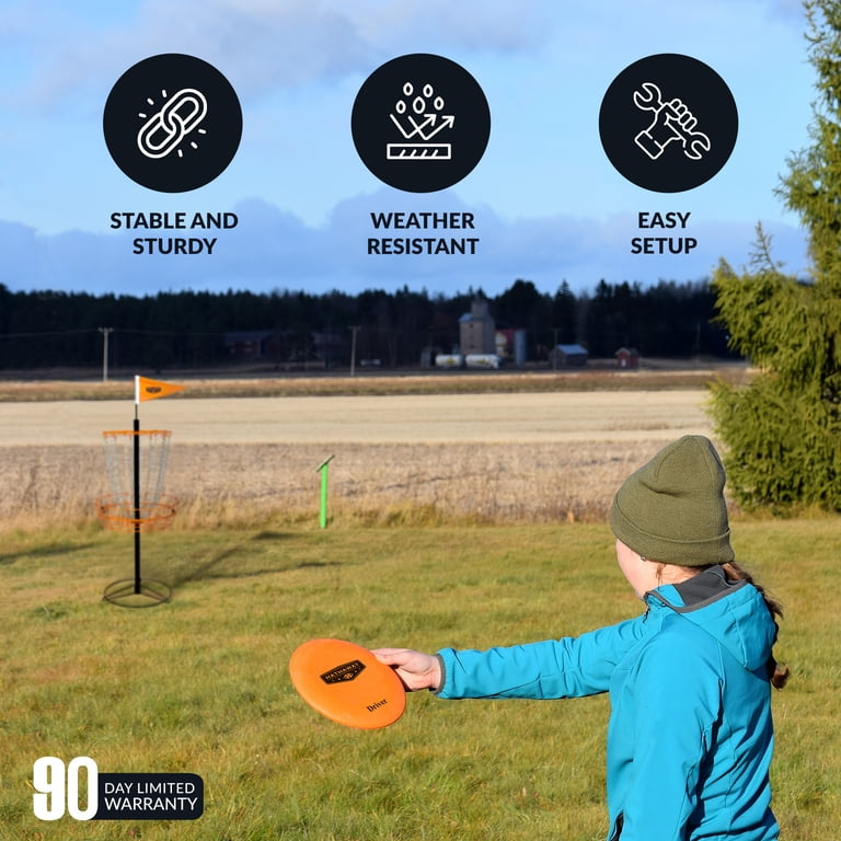 Hathaway 6-Player Disc Golf Set with Basket photo 4