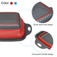 thumbnail image 3 of Uxcell Collapsible Colander Set, 2 Size Silicone Square Foldable Strainer for Pasta, Vegetables, Fruits - Blue Red Small, 3 of 6